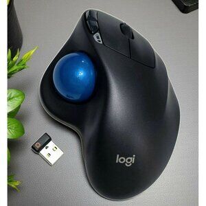 Logitech M570 Wireless Trackball Mouse USB Receiver Dongle Ergonomic Ball Works